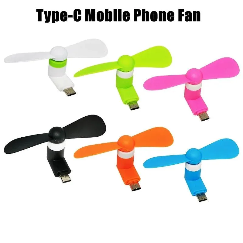 1W Creative Portable Mini Micro USB Fan Mobile Phone Power Bank Fan USB Cool Gadgets Cooling Fans For Macbook Pro Type-C Android