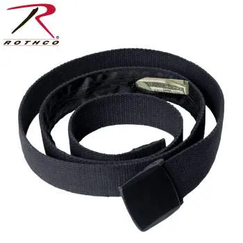 54" Travel Web Belt Wallet With Hidden Interior Compartment