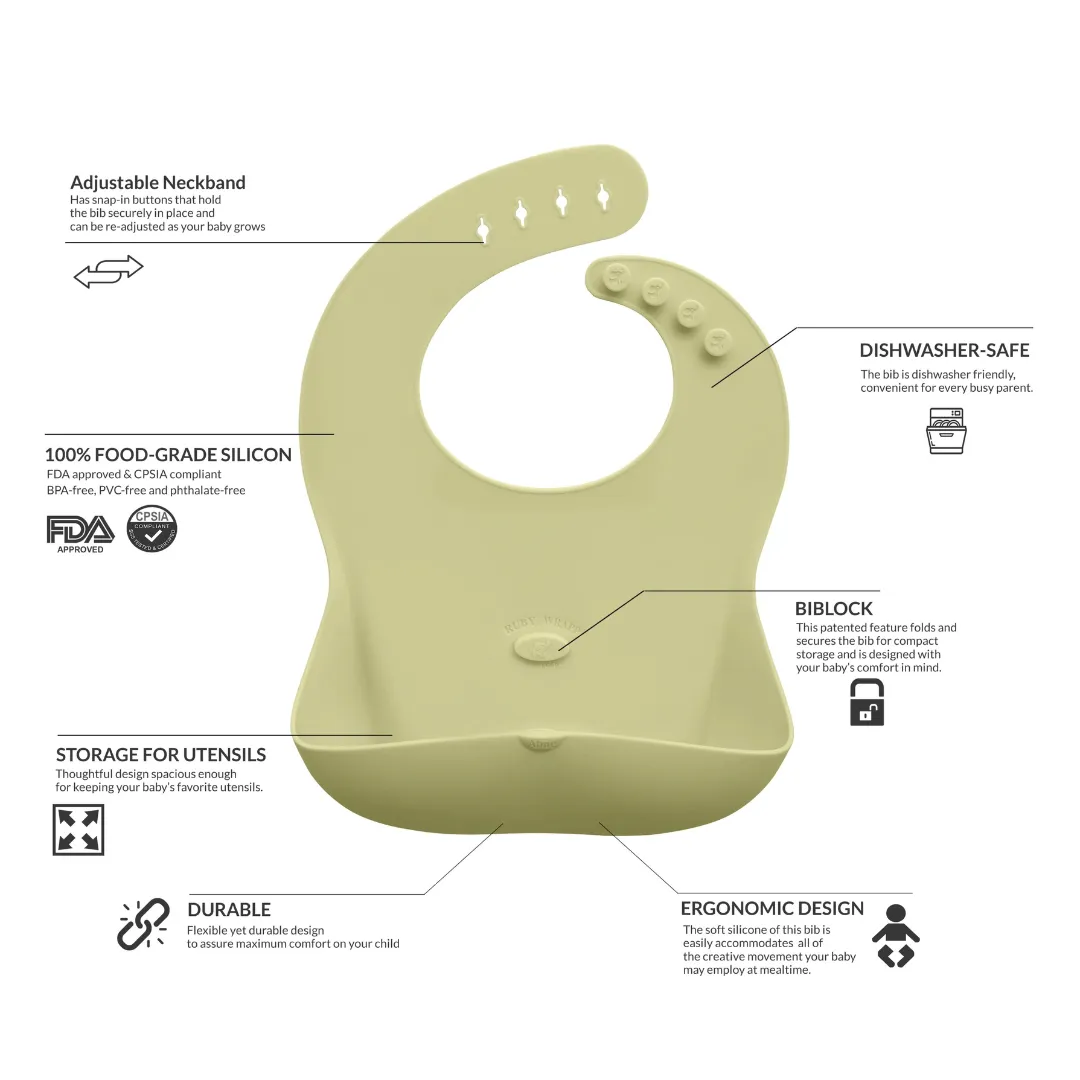 Abiie Ruby Wrapp Silicone Bibs