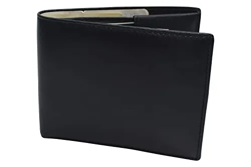 All in One Travel Wallet RFID Genuine Leather Bifold Hipster Passport Wallet Vaccination Card Holder