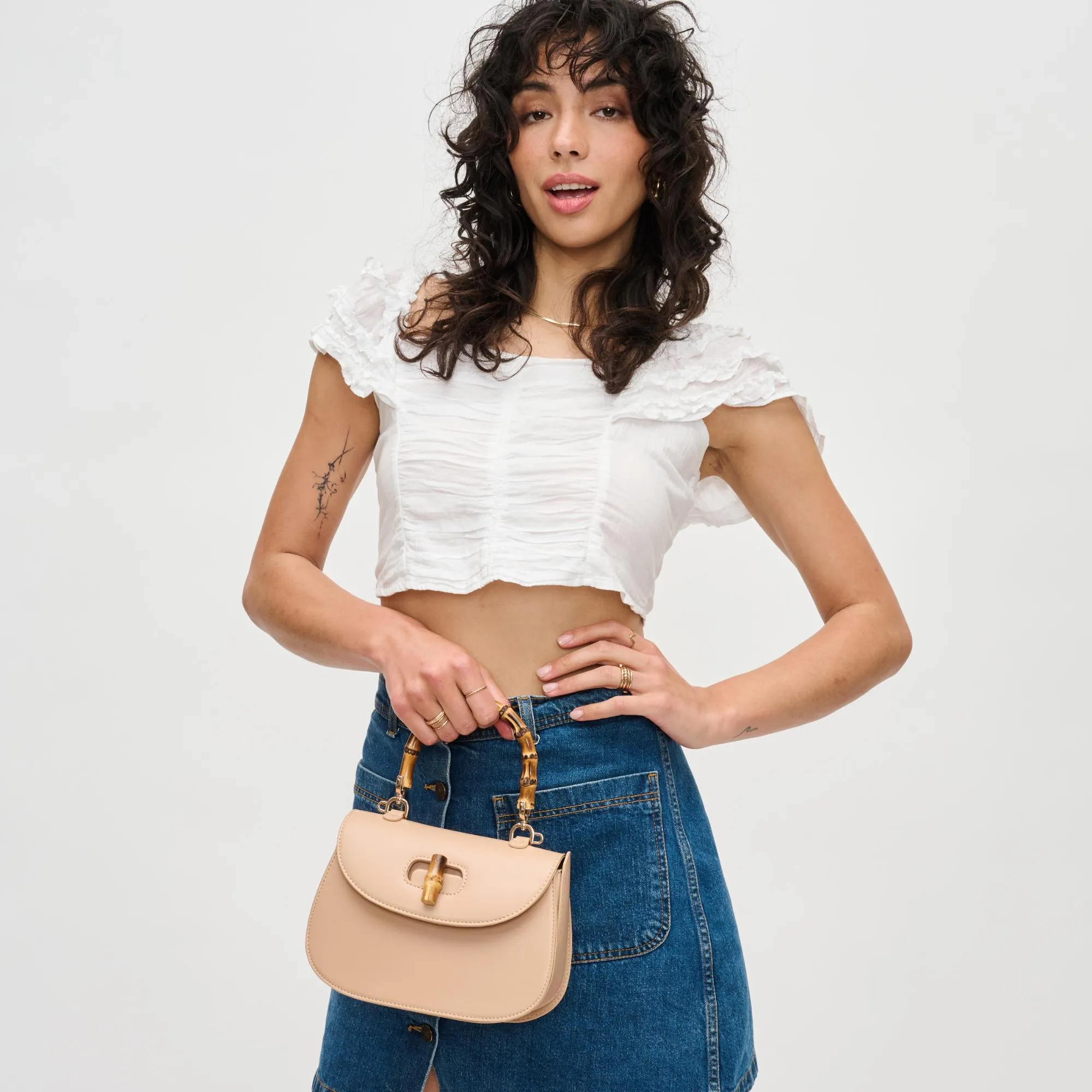 Allison - Bamboo Top Handle Crossbody