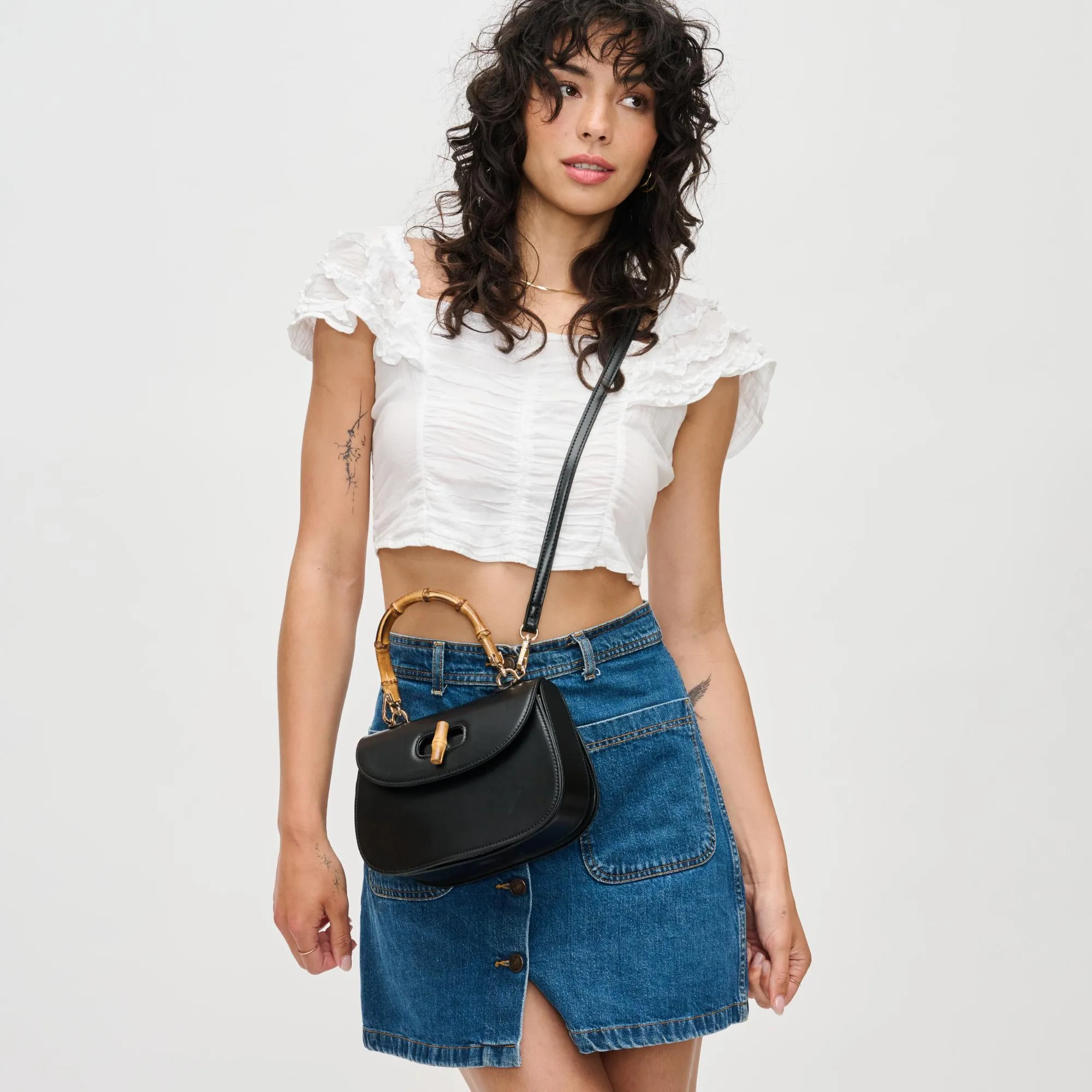 Allison - Bamboo Top Handle Crossbody