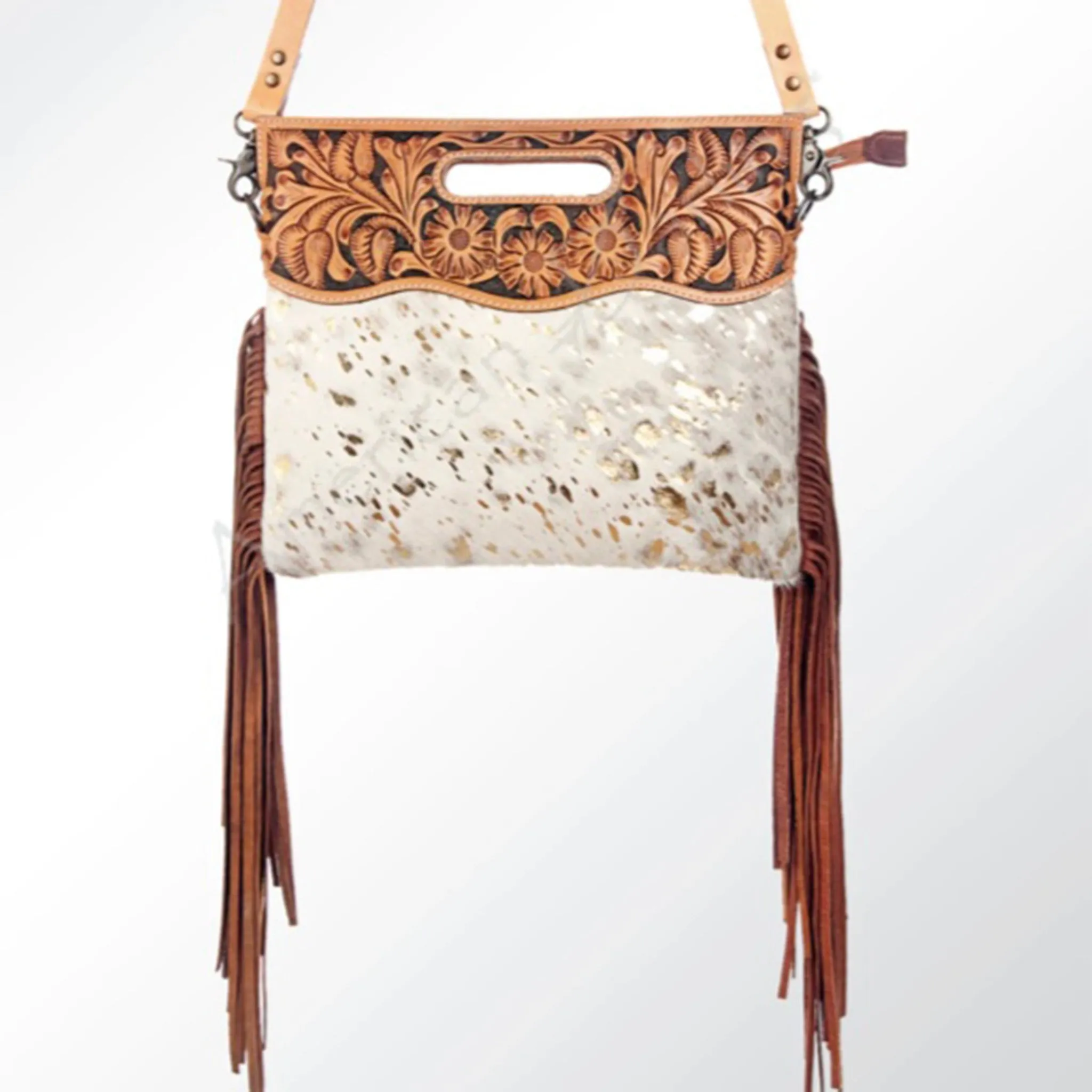 American Darling Cowhide/Fringe Purse