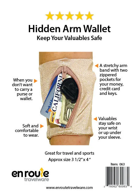 Arm Wallet Tan (#063) Keep valuables hidden.