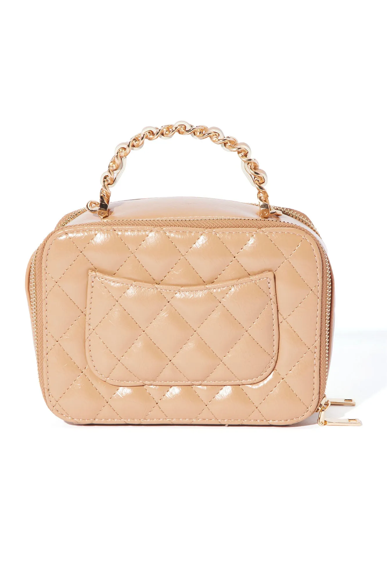 As If Quilted Handbag - Nude