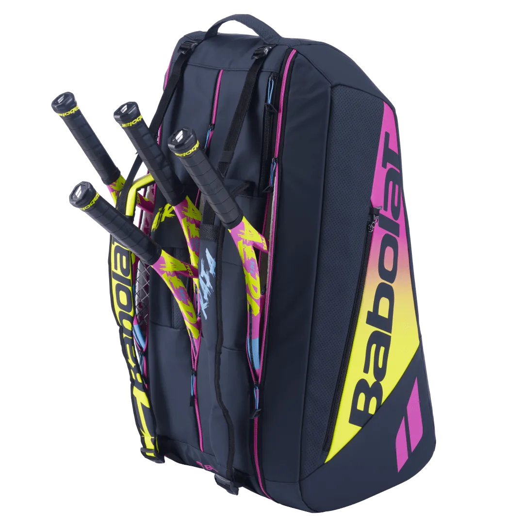 Babolat Pure Aero Rafa Origin 12-Pack Bag (Blue/Yellow/Pink)