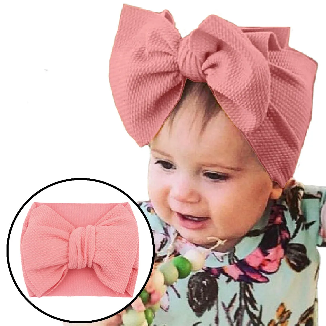 Babymoon Kids Girls Textured Bow Hairband | Baby Headband | Hair Accessories