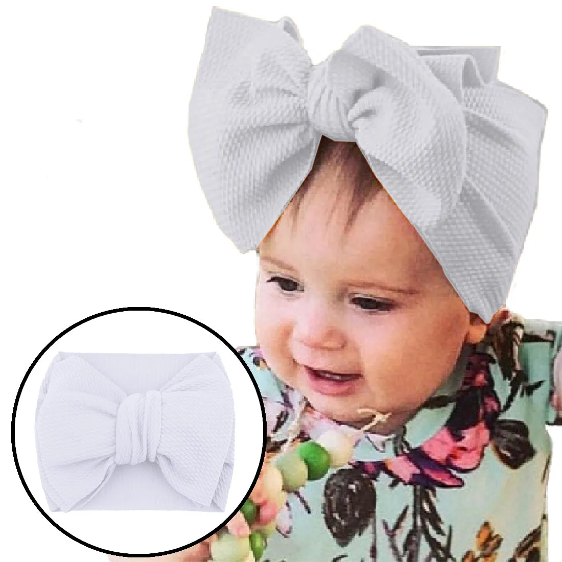 Babymoon Kids Girls Textured Bow Hairband | Baby Headband | Hair Accessories