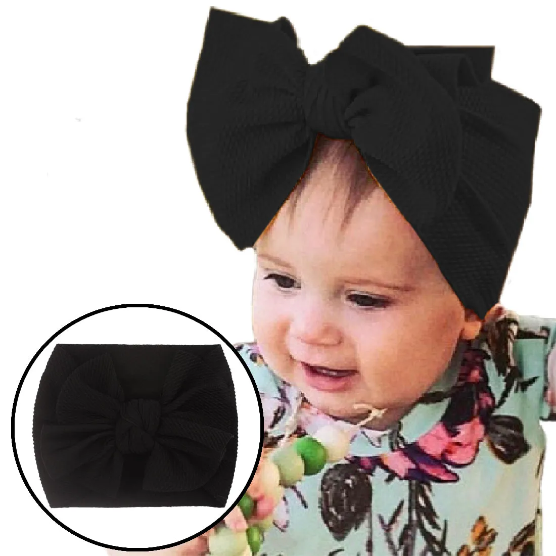 Babymoon Kids Girls Textured Bow Hairband | Baby Headband | Hair Accessories