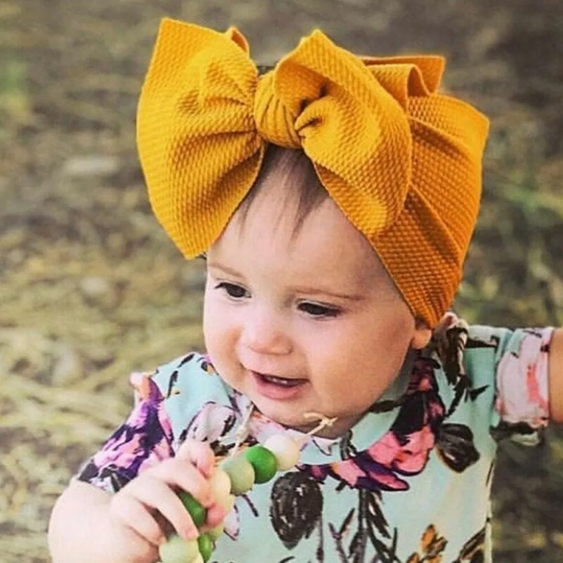 Babymoon Kids Girls Textured Bow Hairband | Baby Headband | Hair Accessories