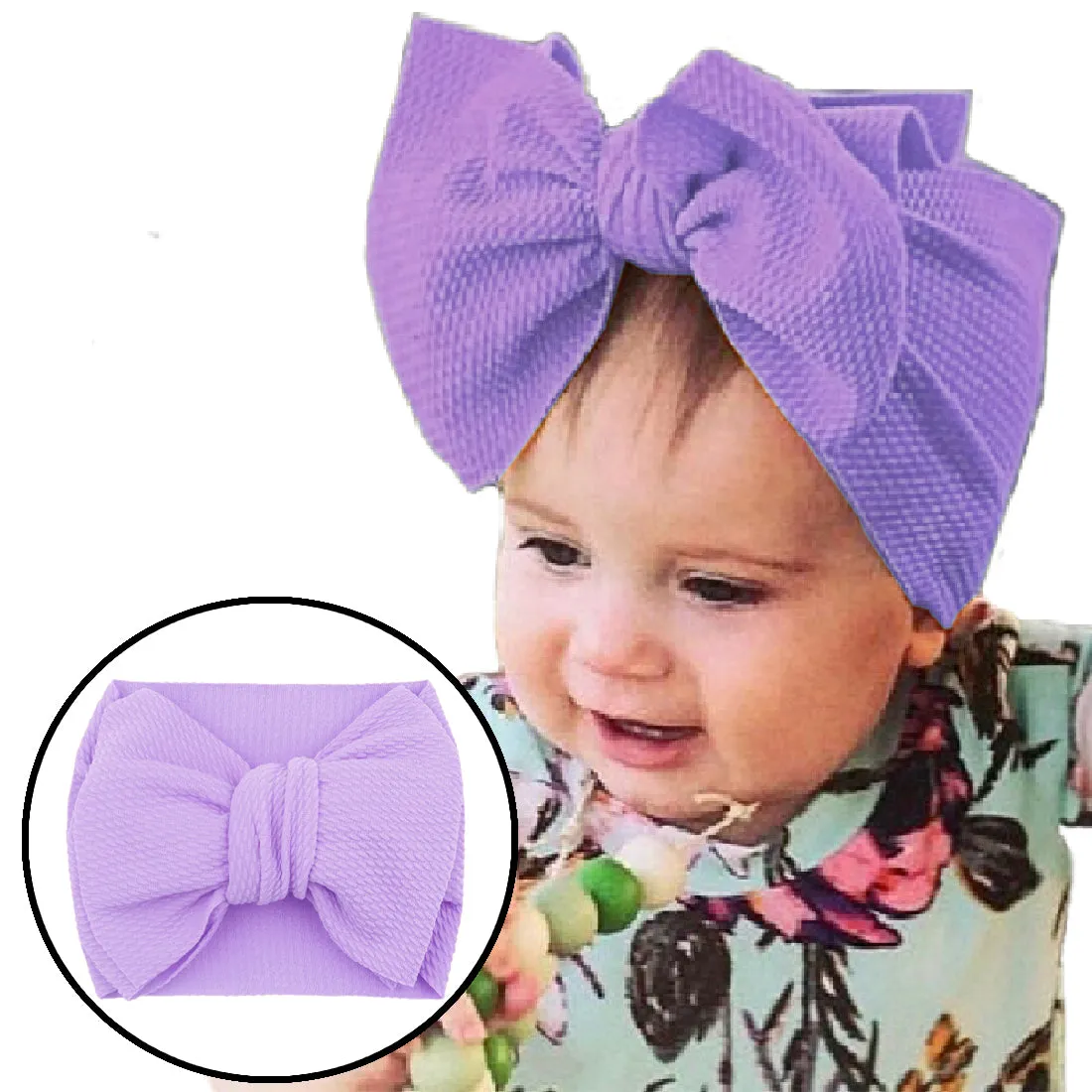 Babymoon Kids Girls Textured Bow Hairband | Baby Headband | Hair Accessories