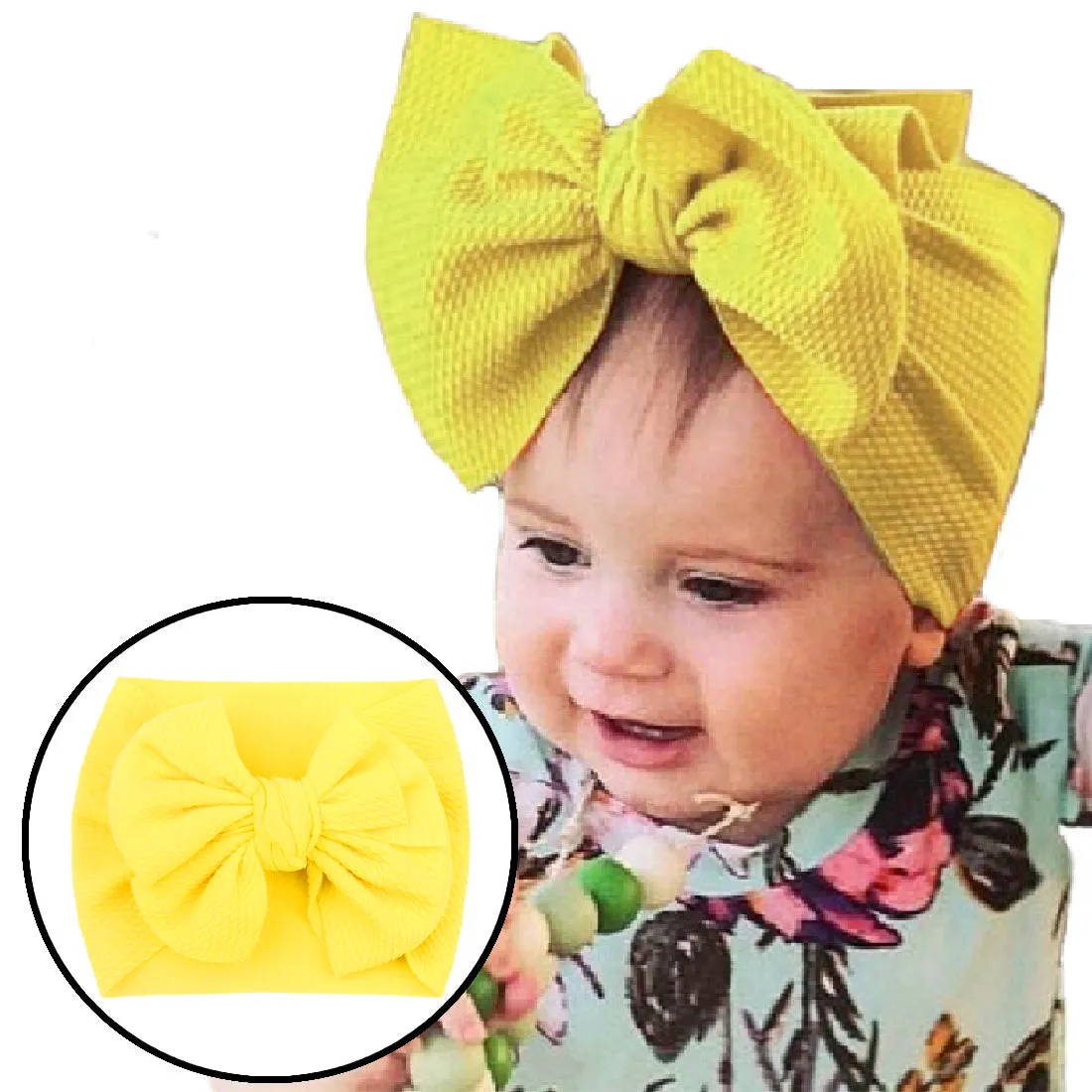 Babymoon Kids Girls Textured Bow Hairband | Baby Headband | Hair Accessories