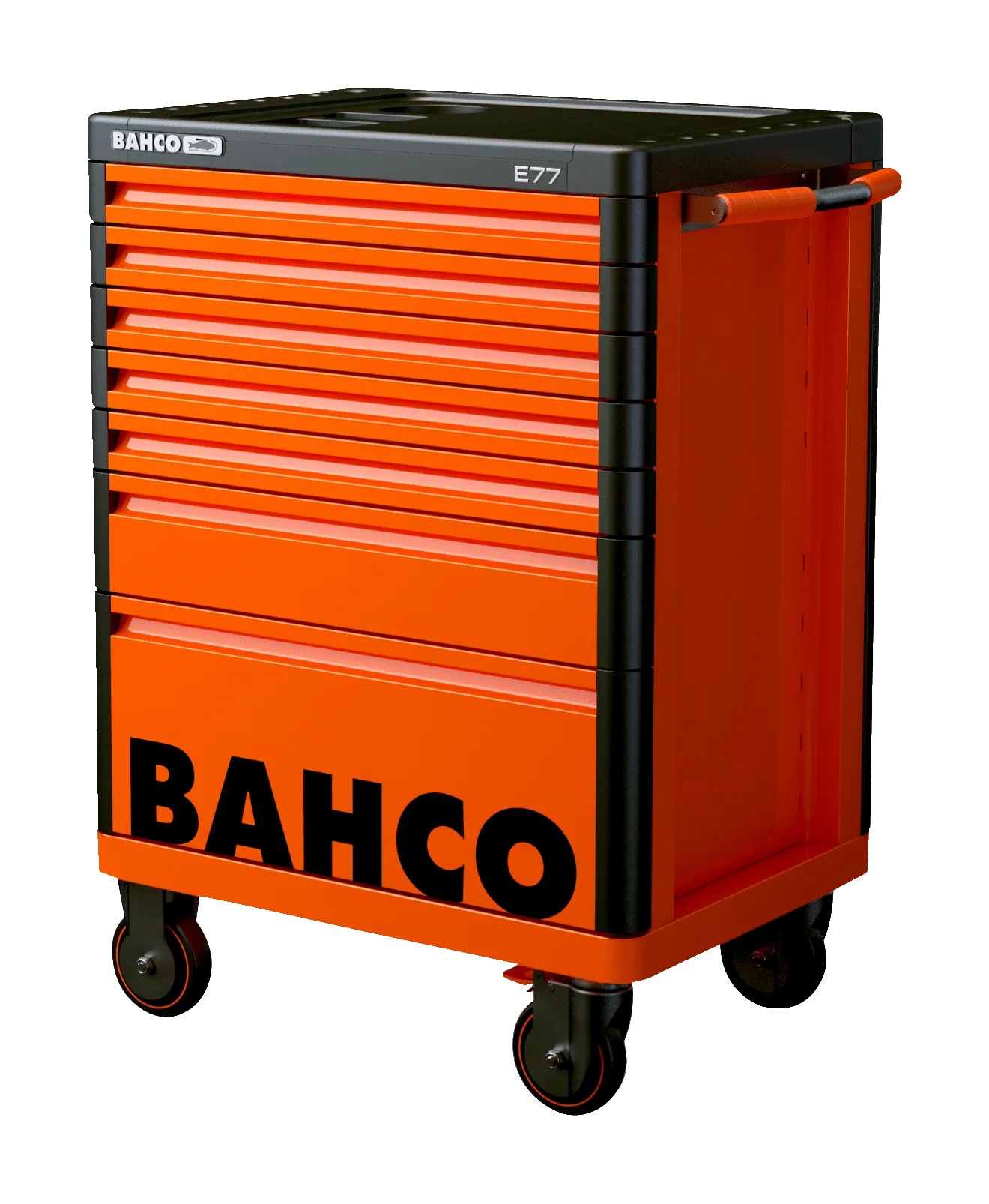 Bahco 1477K7 E77 Premium 7 Drawer Orange Mobile Roller Cabinet