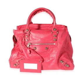 Balenciaga Rose Thulian Agneau Lambskin Giant 21 Midday Bag