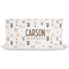 Barnyard Buddies Personalized Changing Pad Cover