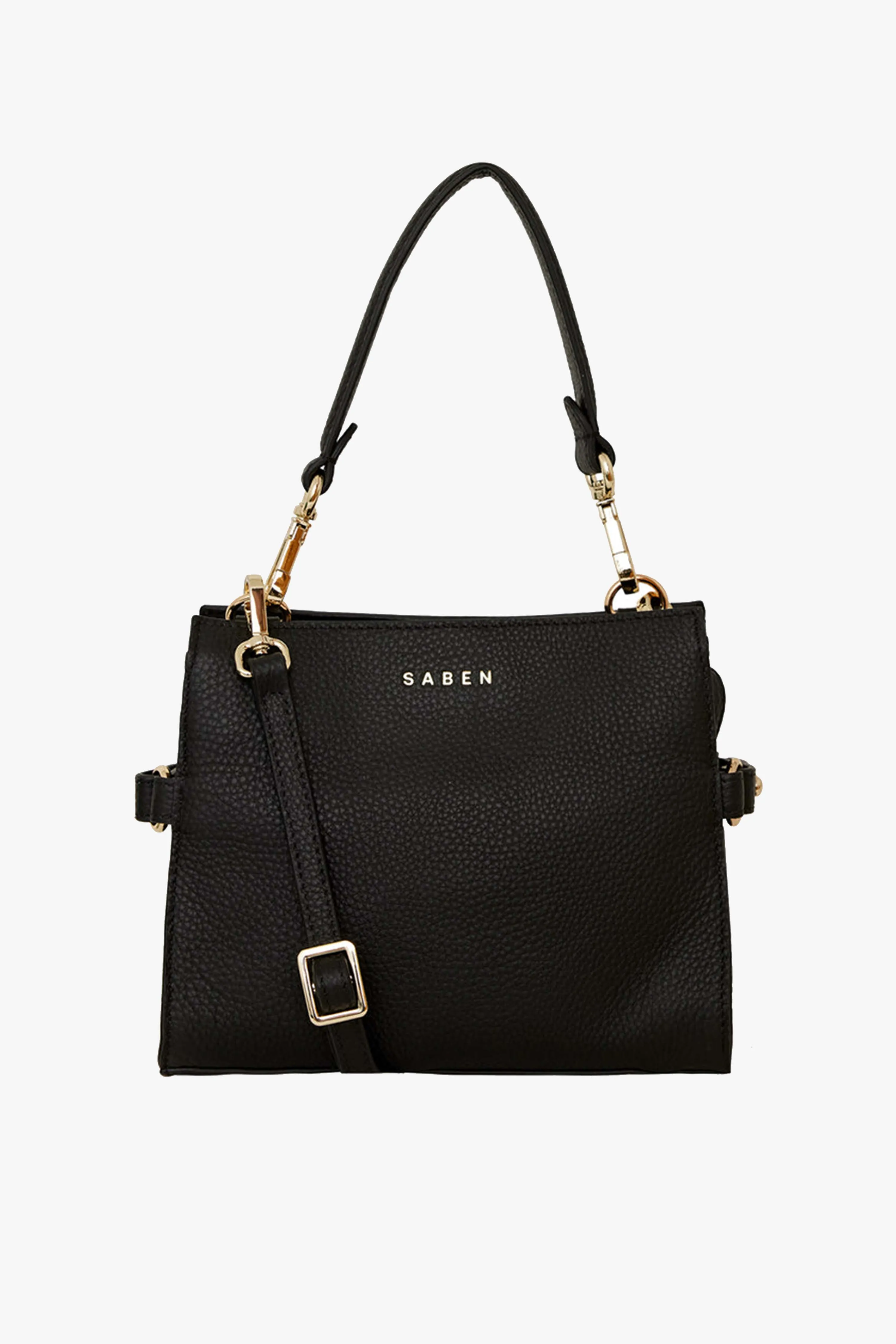 Birdie Black Mini Top Handle Square Crossbody Bag