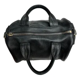 Black Leather Bag with Studs