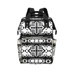 Black Rose Blizzard Multi-Function Diaper Backpack/Diaper Bag