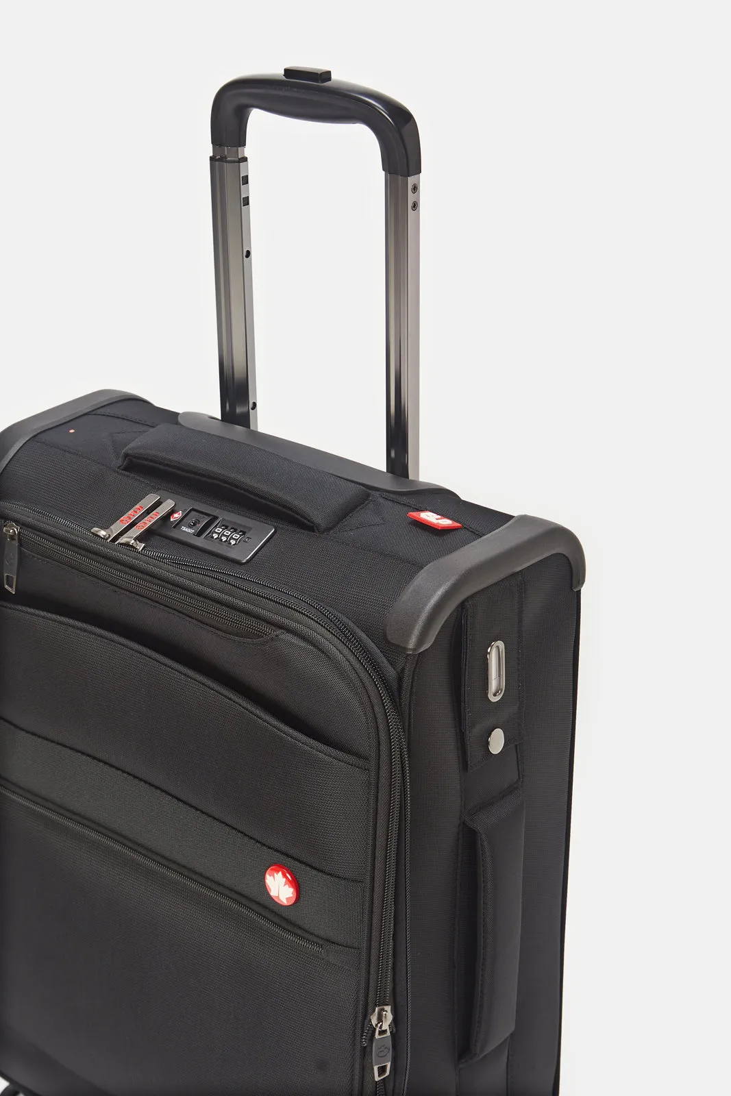 Black Soft Trolley Luggage (20 Inch)