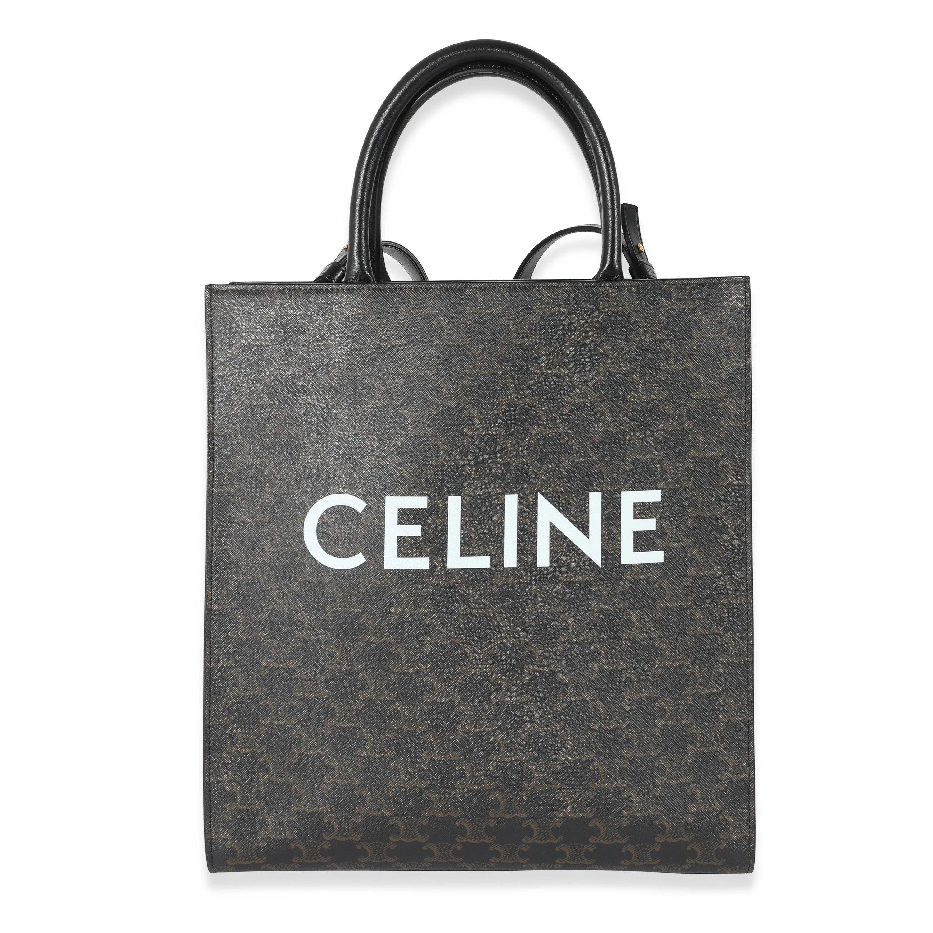 Black Triomphe Canvas Medium Vertical Cabas Tote