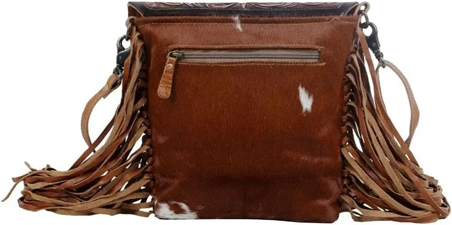 Blossom Fringe Tooled Leather Bag