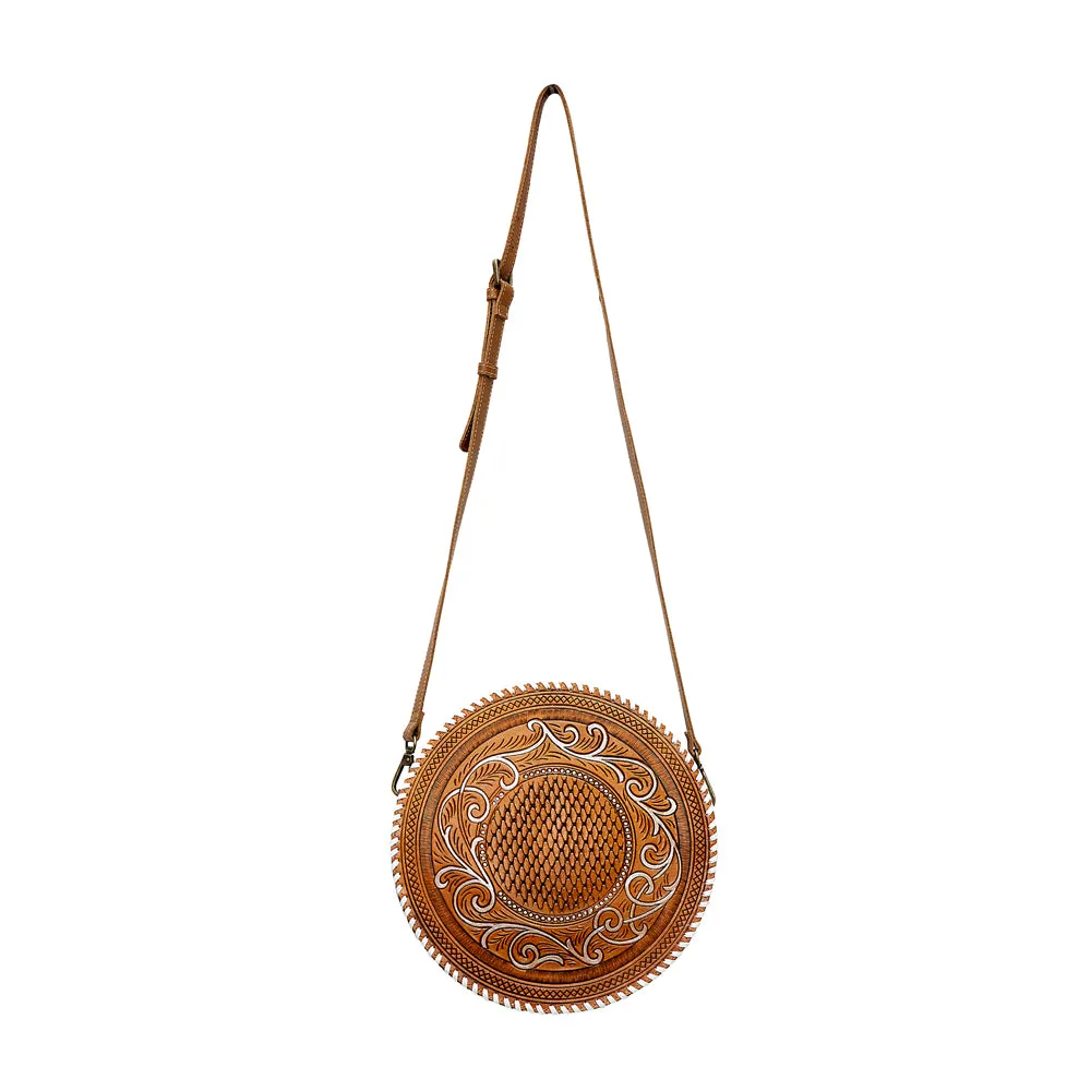 Boho Mahogany Round Bag