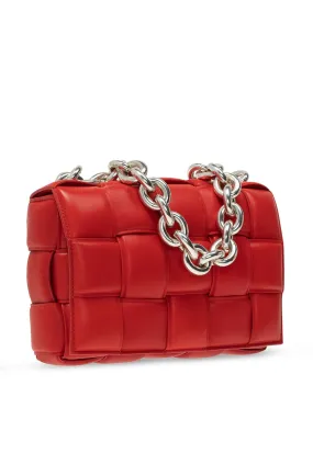 BOTTEGA VENETA LAMBSKIN PADDED CASSETTE CHAIN BAG