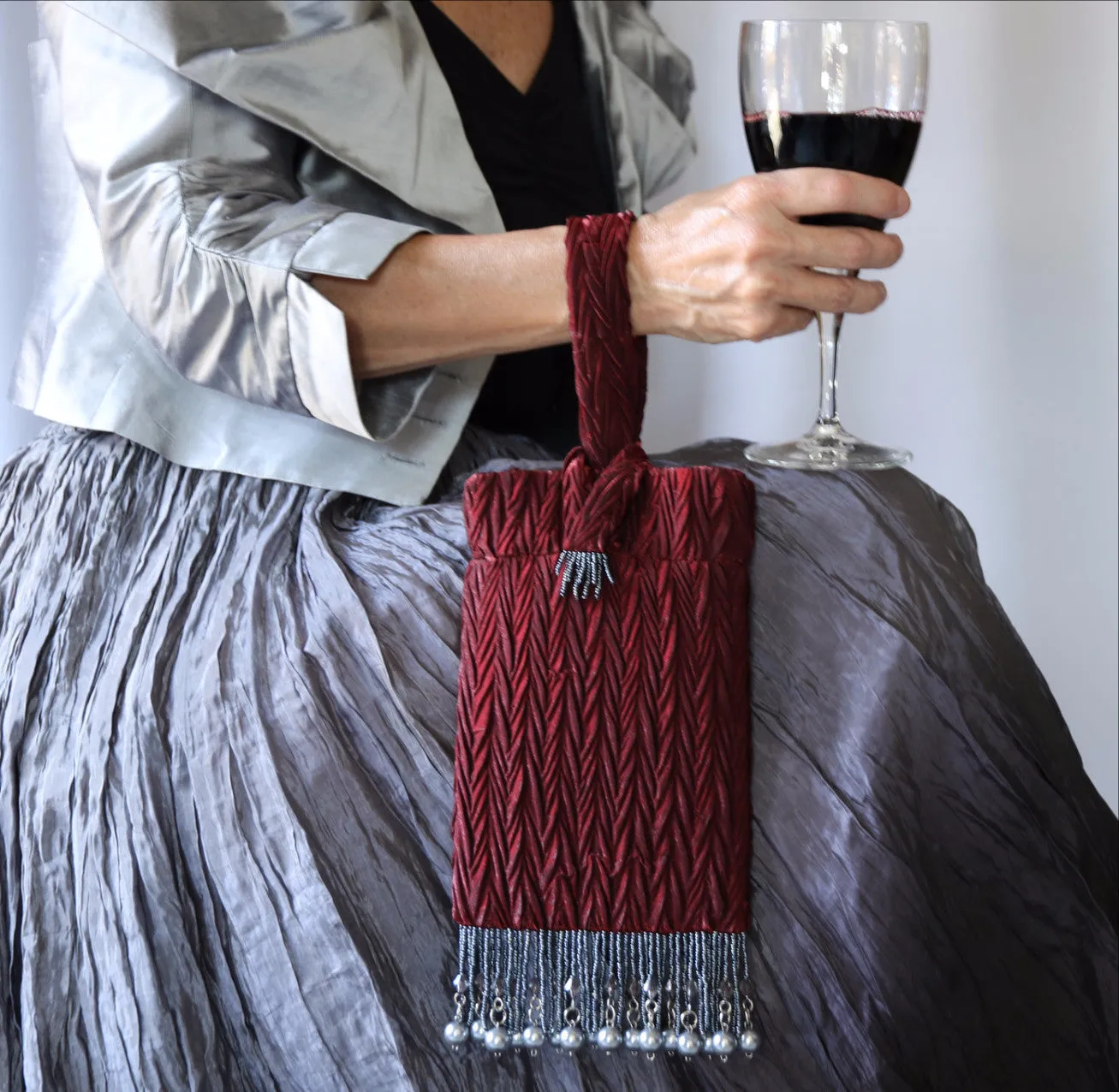 Burgundy Evening Bag