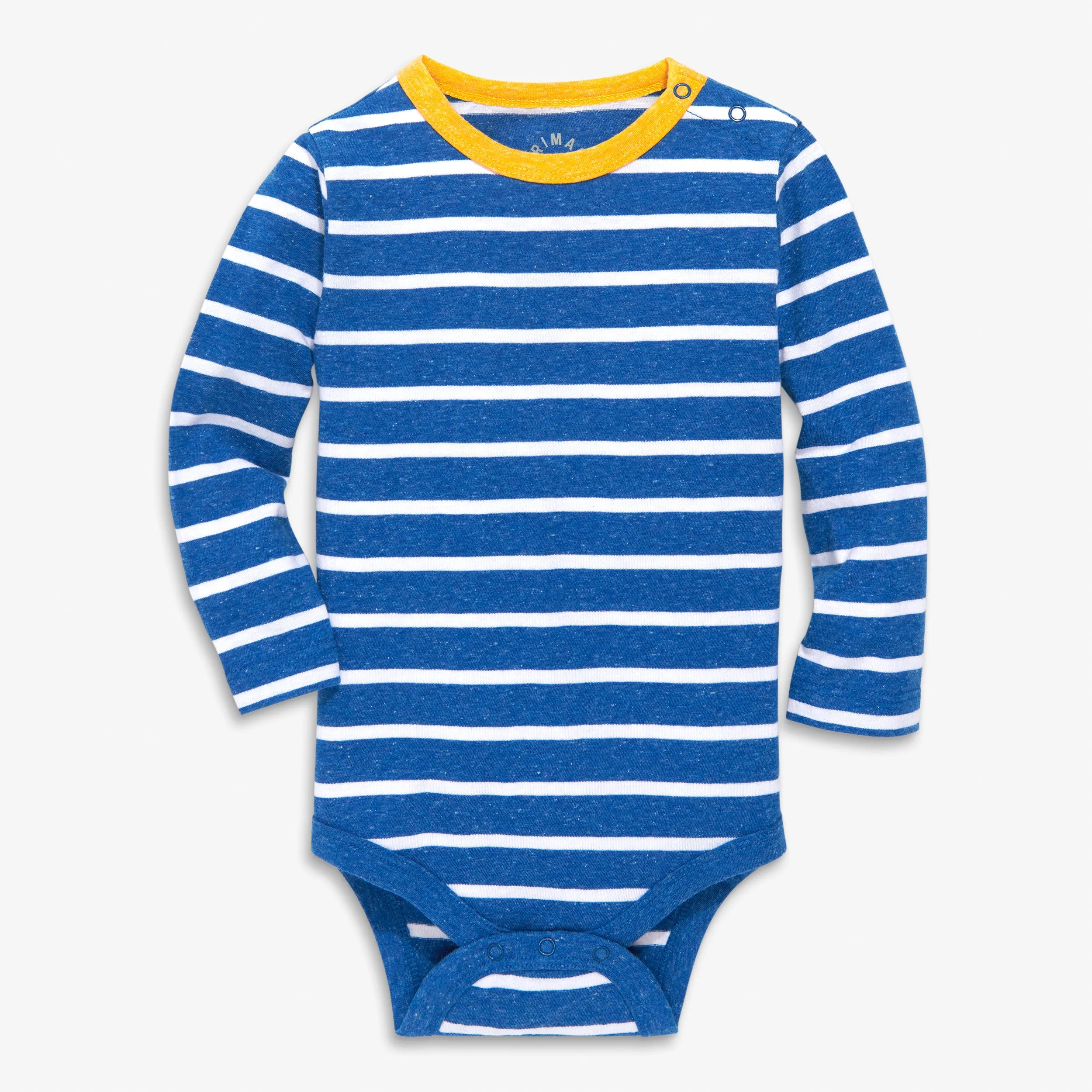 Clearance long sleeve heathered babysuit in stripe