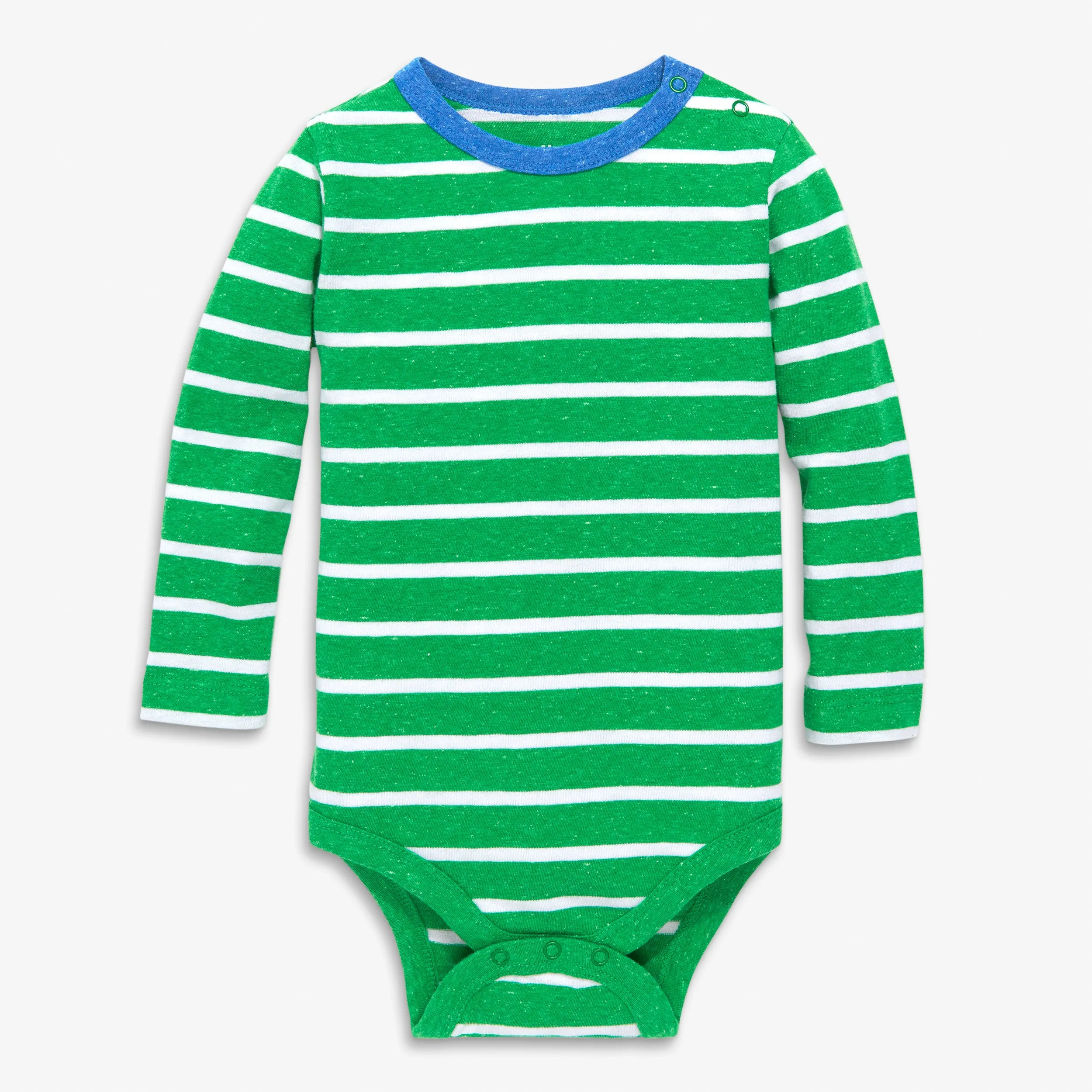 Clearance long sleeve heathered babysuit in stripe