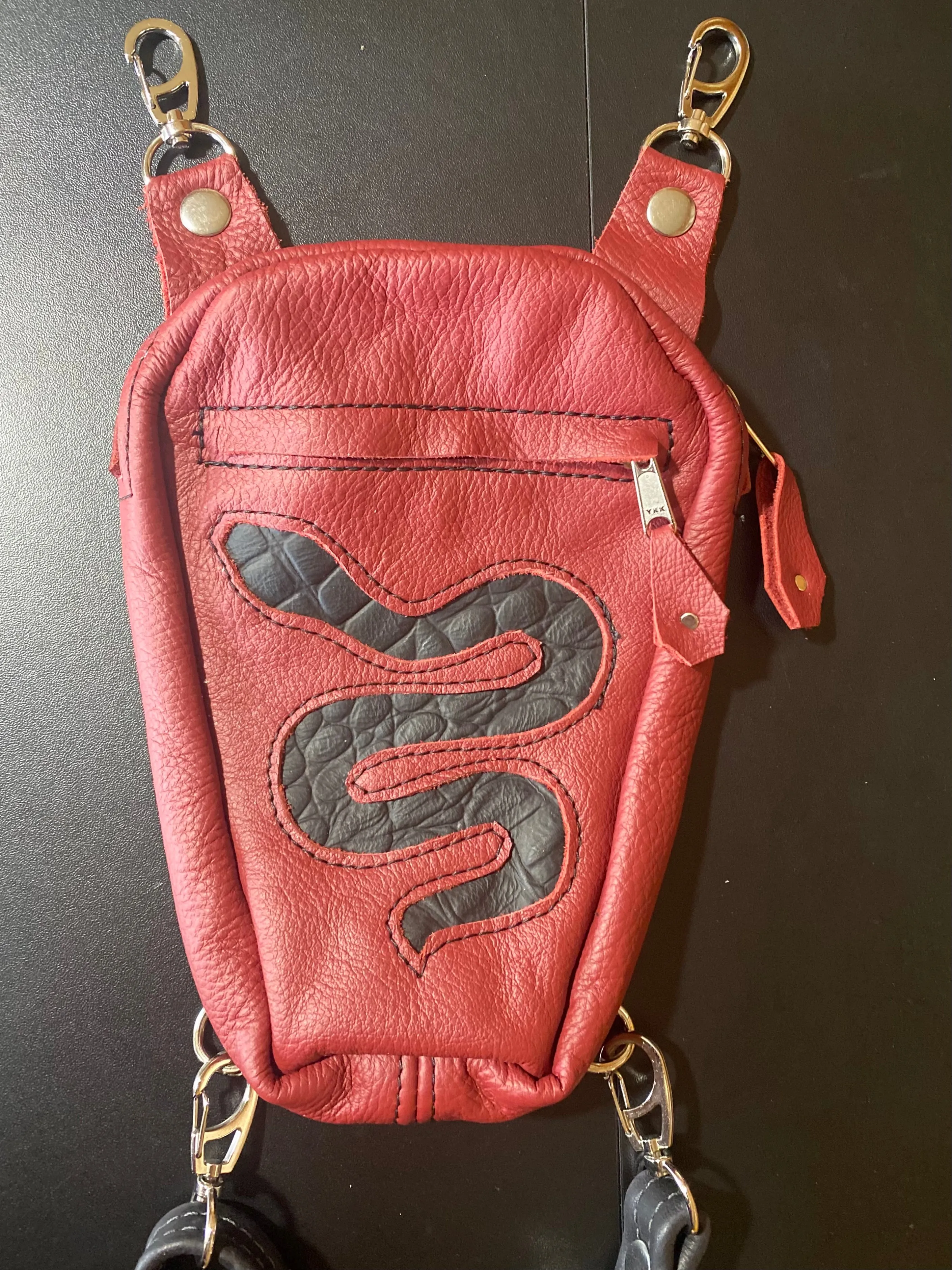 Coffin Serpent Thigh Bag Red