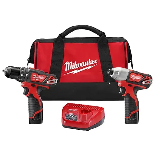 Combo Kit - Milwaukee M12™ Cordless LITHIUM-ION 2-Tool Combo Kit, 2497-22