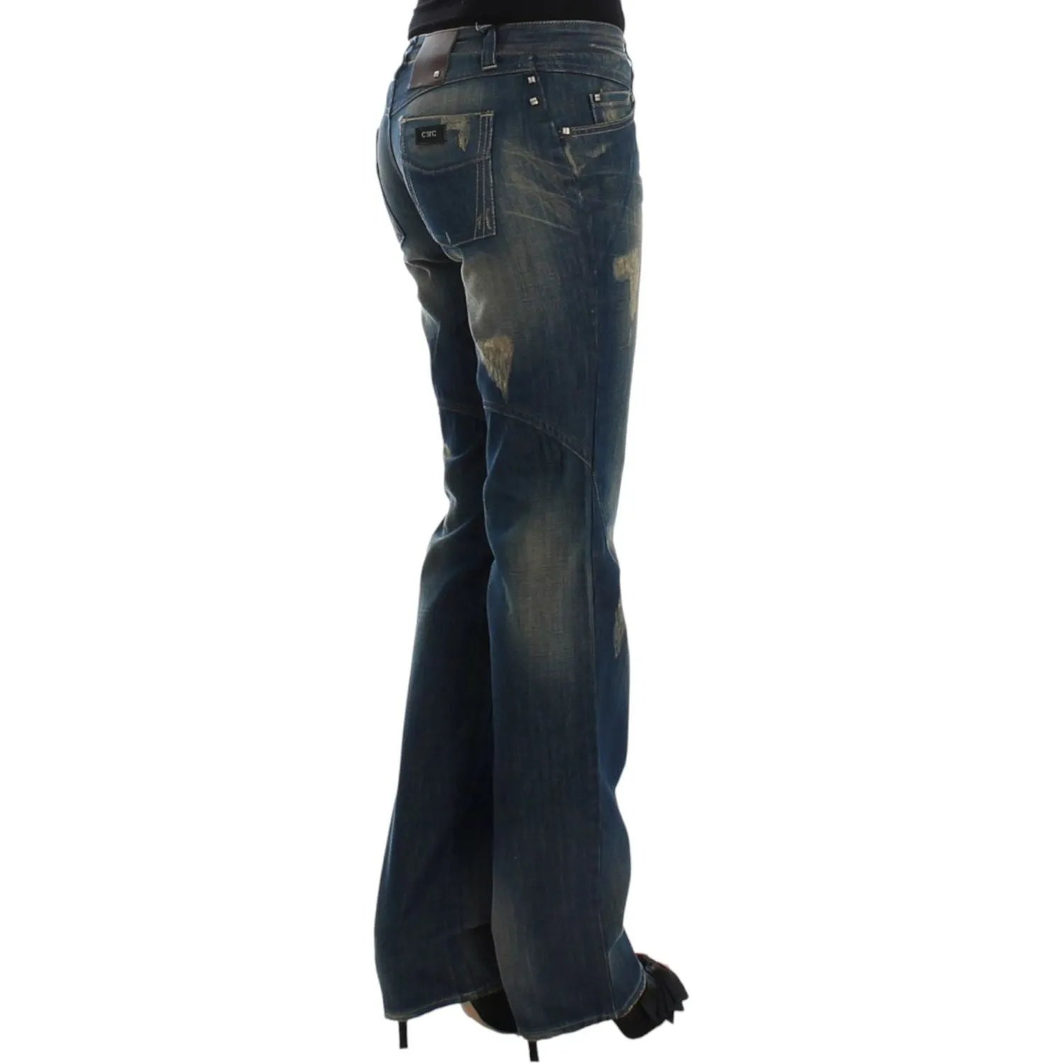 Costume National Chic Straight Leg Blue Denim Jeans