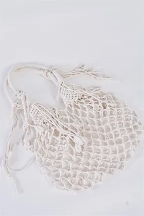 Cotton Net Fringe Crochet Mesh Beach Bag