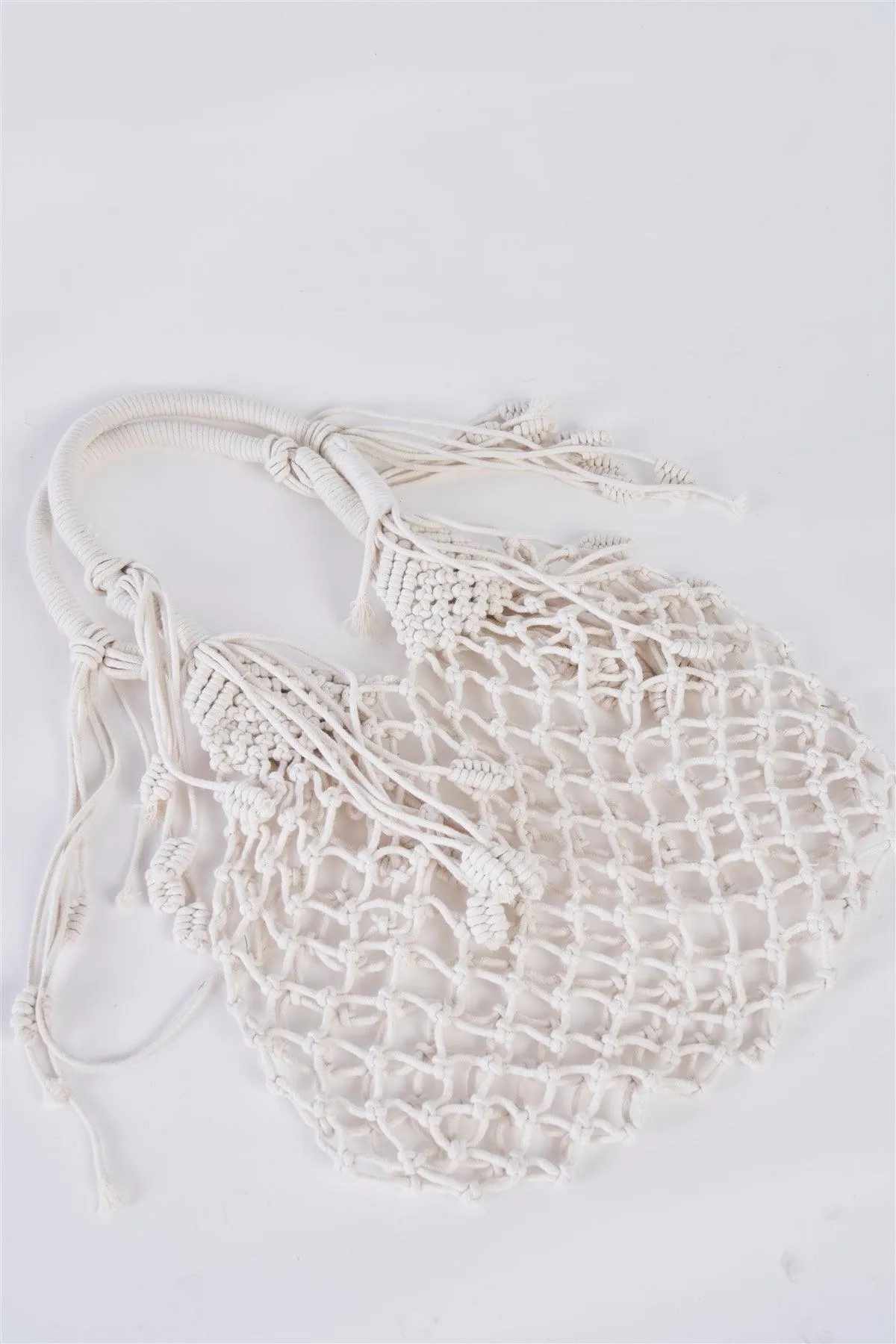 Cotton Net Fringe Crochet Mesh Beach Bag