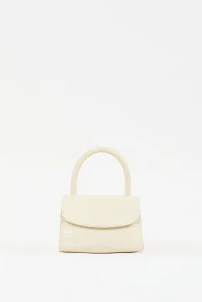 Cream Embossed Leather Mini Bag