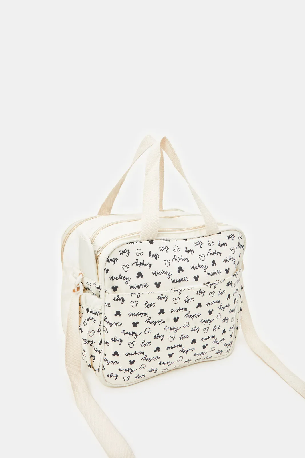 Cream Mickey Diaper Shoulder Bag