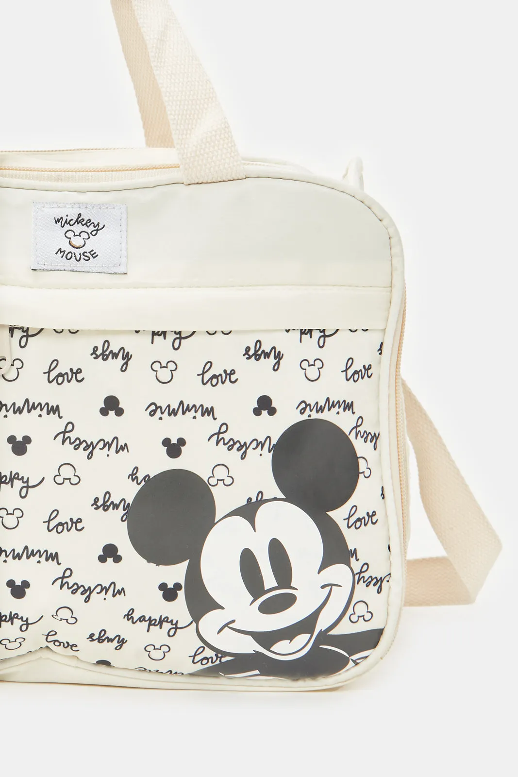 Cream Mickey Diaper Shoulder Bag