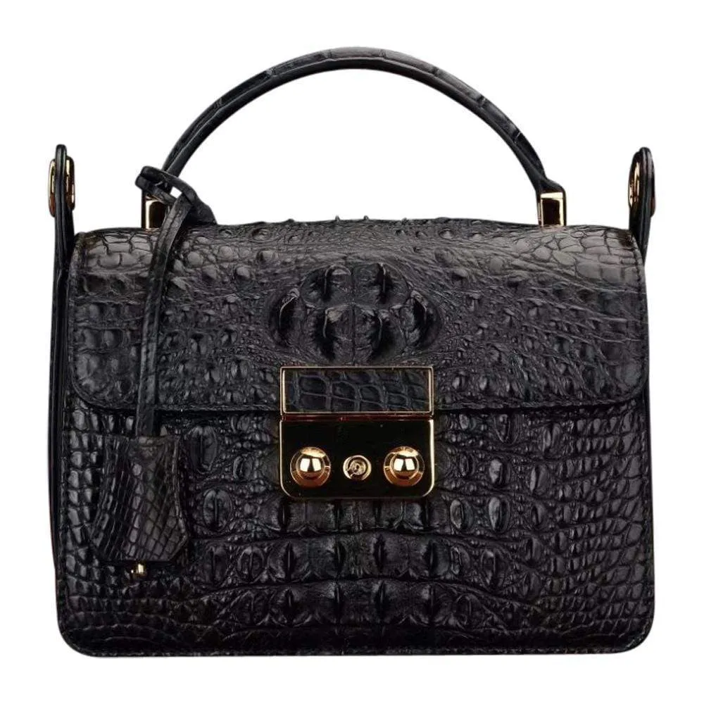 Crocodile Leather Metropolis Chain Crossbody Messenger Bags For Women