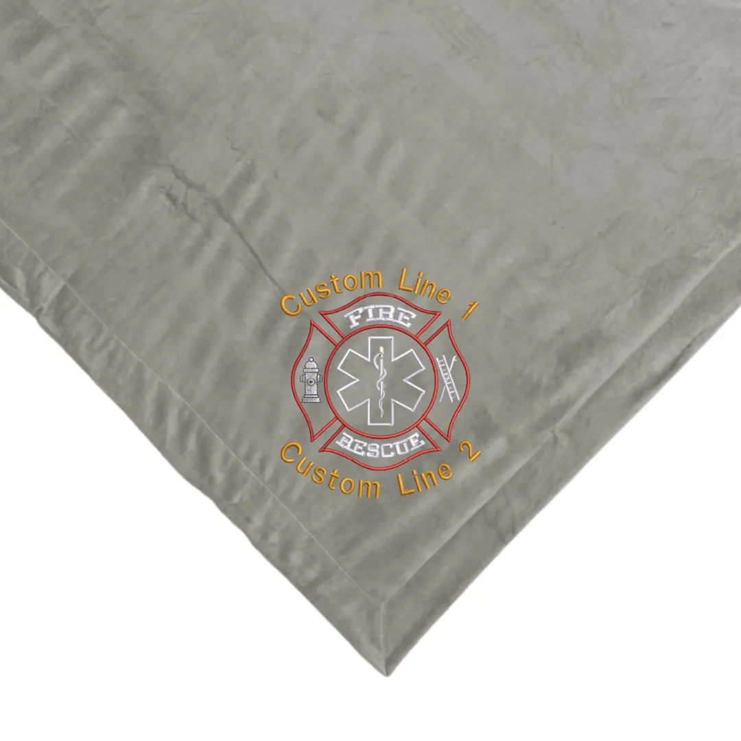 Customized Fire Rescue Sherpa Blanket