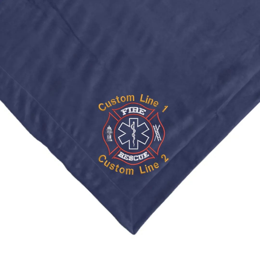 Customized Fire Rescue Sherpa Blanket