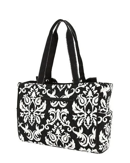 DAQ2703 Quilted Damask Diaper Bag