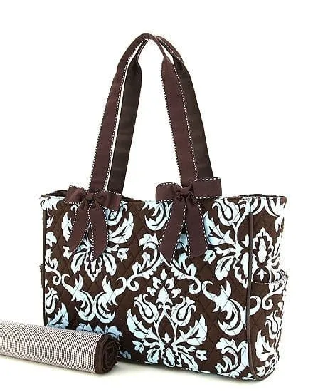 DAQ2703 Quilted Damask Diaper Bag