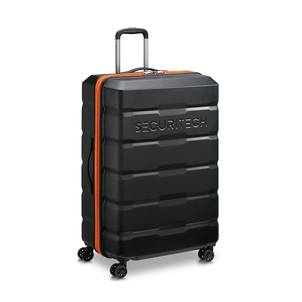 Delsey Paris Securitech® Citadel DY40058 76cm 4 Double Wheels Trolley Case - Black