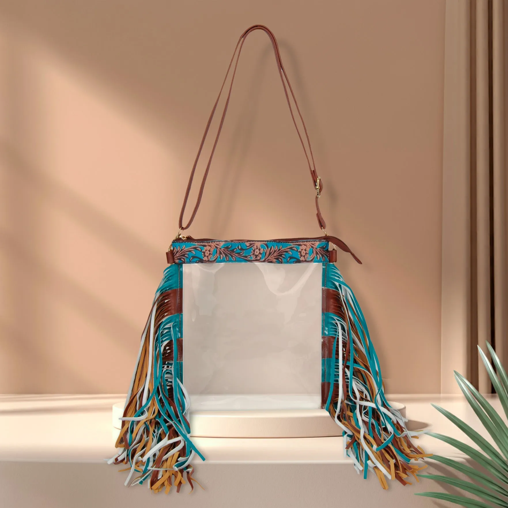 Desert Flower NGIL Clear Fringe Bag