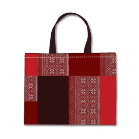 Designer Tote Bag With Zip Beach Gym Travel Bags -  Box Pattern