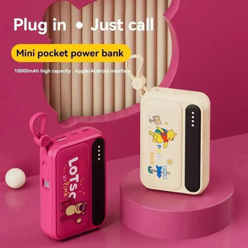 Disney Fast-Charging Power Bank With Built-in Data Cable