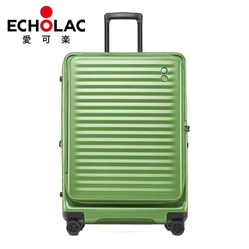 Echolac Celestra 20" 4 Double Wheel Cabin Luggage Trolley Green - PC183 Green 20