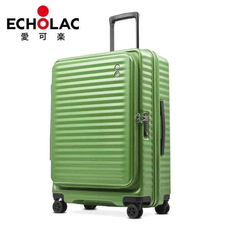 Echolac Celestra 20" 4 Double Wheel Cabin Luggage Trolley Green - PC183 Green 20