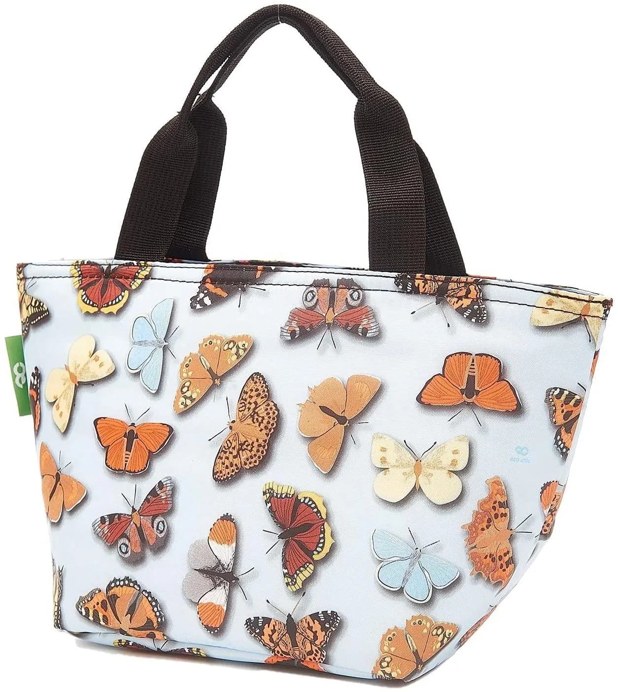 Eco Chic Lightweight Foldable Lunch Bag (Wild Butterflies Blue)